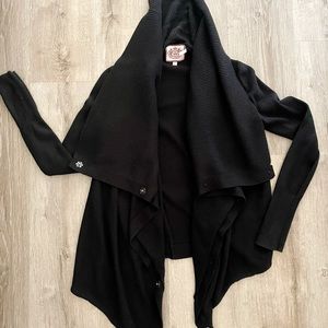 Juicy Couture navy embroidered waterfall sweater S